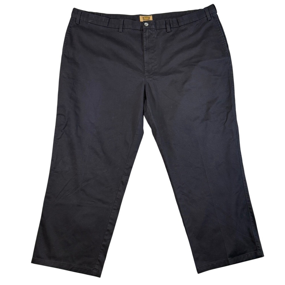 The Foundry Supply Co Mens Black Worry Free Chino Pants 50x29 Stretch Cotton